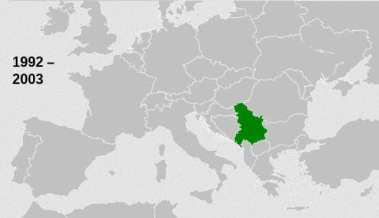 Karte Jugoslawien 1992- 2003