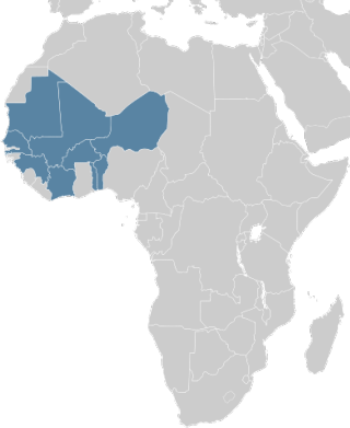 Lagekarte Französisch-Westafrika