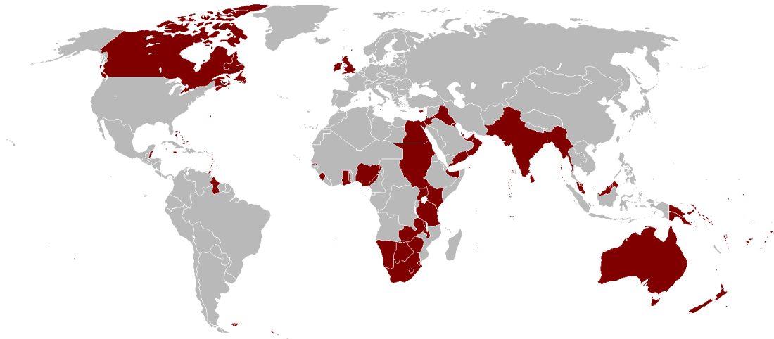 Karte des Britischen Empire 1921